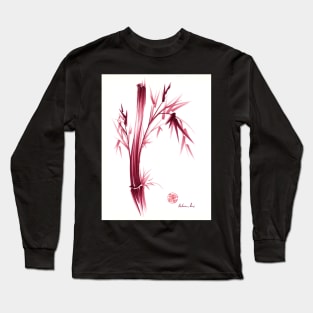 "INSPIRE" - Original ink brush pen bamboo drawing/painting Long Sleeve T-Shirt